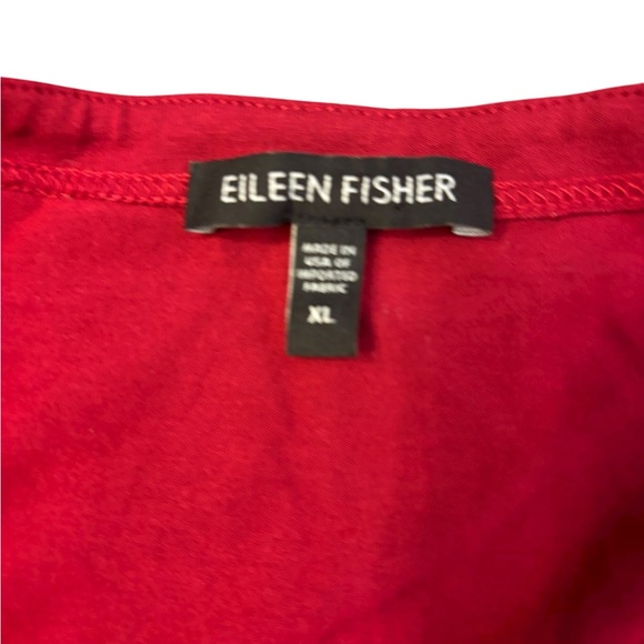 Eileen Fisher System Women's Red Sleeveless Top Sz-XL - Picture 3 of 4